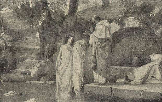 Святой Патрик крестит ирландских принцесс